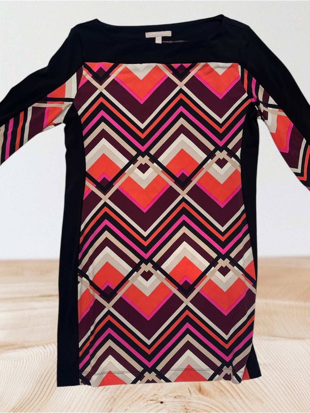 Banana Republic Petite Geometric Print Sheath Dress Size L